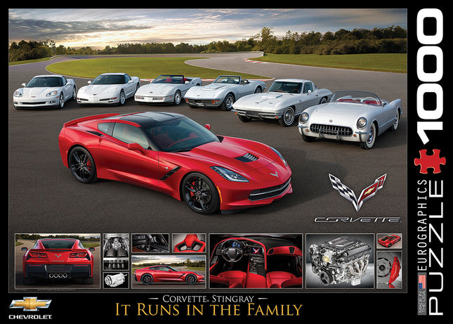 It Runs In The Family, Corvette Stingray 1000-piece Puzzle