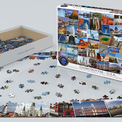 USA Globetrotter 1000-piece Puzzle