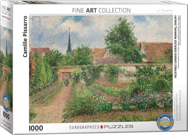 Vegetable Garden Overcast Morning Eragny by Camille Pissarro 1000-Piece Puzzle