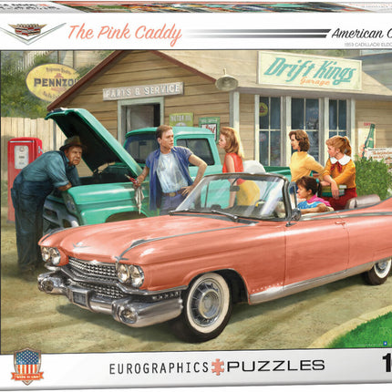 The Pink Caddy by Nestor Taylor 1000-Piece Puzzle