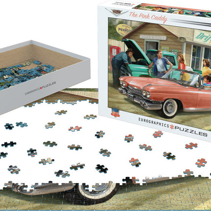The Pink Caddy by Nestor Taylor 1000-Piece Puzzle