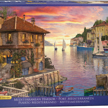 Mediterranean Harbor by Dominic Davison 1000-Piece Puzzle