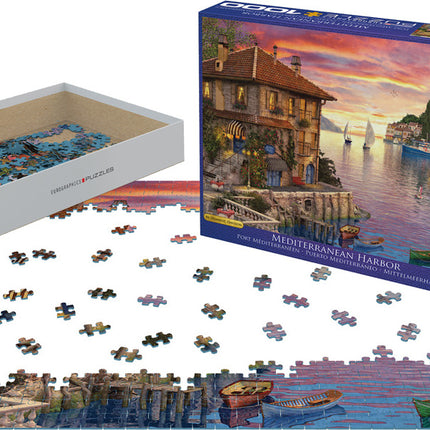 Mediterranean Harbor by Dominic Davison 1000-Piece Puzzle