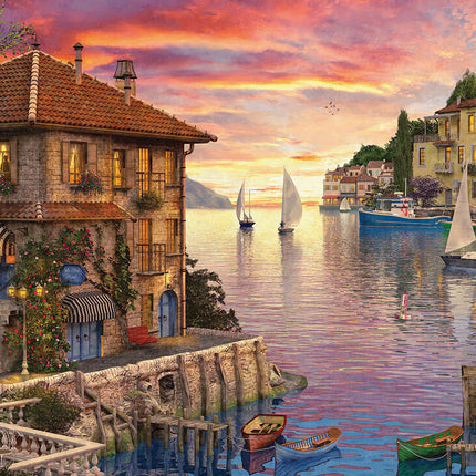 Mediterranean Harbor by Dominic Davison 1000-Piece Puzzle