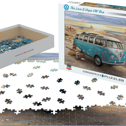 The Love  and Hope VW Bus by Greg Giordano 1000-Piece Puzzle