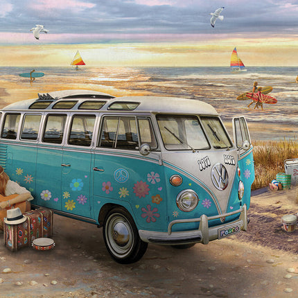 The Love  and Hope VW Bus by Greg Giordano 1000-Piece Puzzle