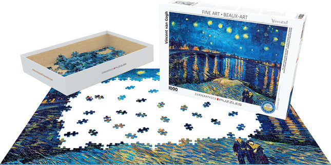 The Starry Night Over The Rhone by Vincent Van Gogh 1000-Piece Puzzle