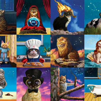 Zodiac Cats by Lucia Hefferman 1000-Piece Puzzle