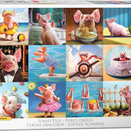 Funny Pigs by Lucia Heffernan 1000-Piece Puzzle