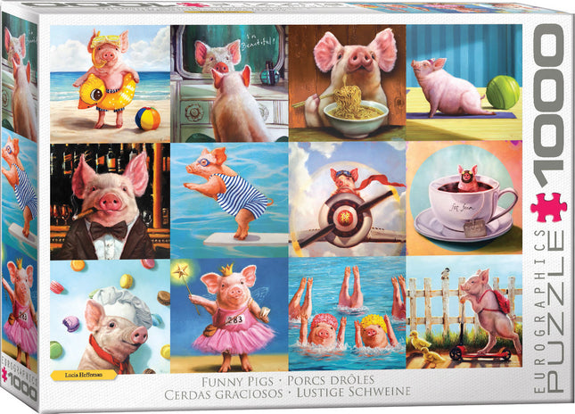 Funny Pigs by Lucia Heffernan 1000-Piece Puzzle