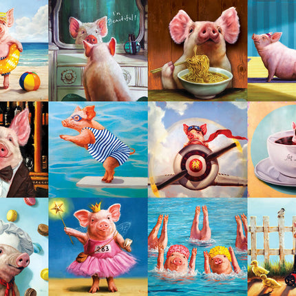 Funny Pigs by Lucia Heffernan 1000-Piece Puzzle