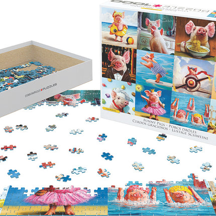 Funny Pigs by Lucia Heffernan 1000-Piece Puzzle