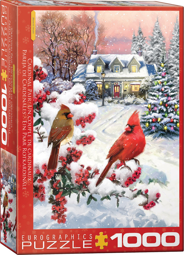Cardinal Pair 1000-Piece Puzzle Puzzle
