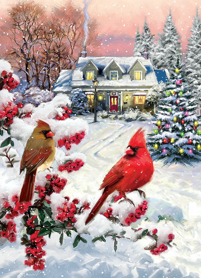 Cardinal Pair 1000-Piece Puzzle Puzzle