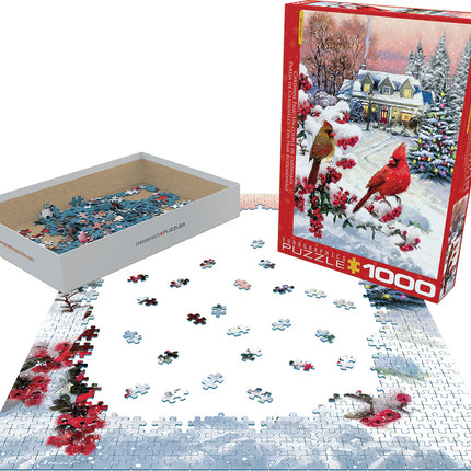 Cardinal Pair 1000-Piece Puzzle Puzzle