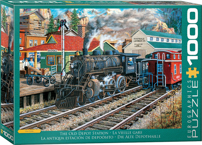 The Old Depot Station by Ken Zylla 1000-Piece Puzzle Puzzle