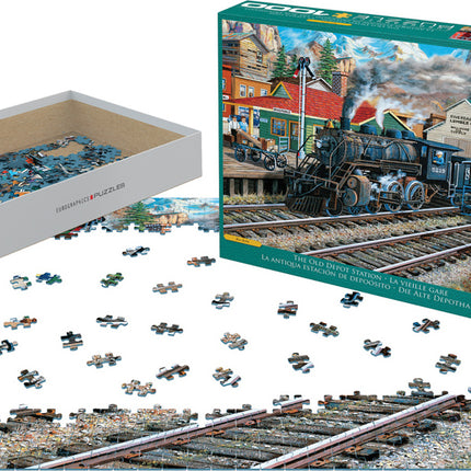 The Old Depot Station by Ken Zylla 1000-Piece Puzzle Puzzle