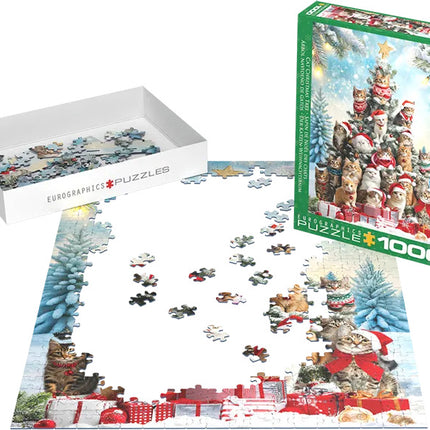Cat Christmas Tree 1000-Piece Puzzle