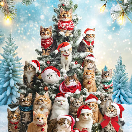Cat Christmas Tree 1000-Piece Puzzle