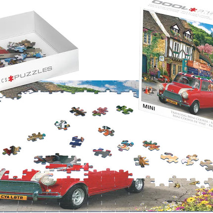 Traveling Mini Cooper by Leanne Katie 1000-Piece Puzzle