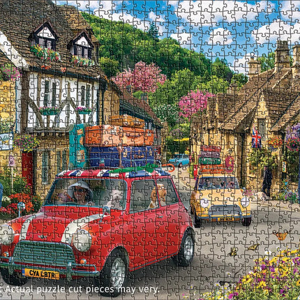 Traveling Mini Cooper by Leanne Katie 1000-Piece Puzzle