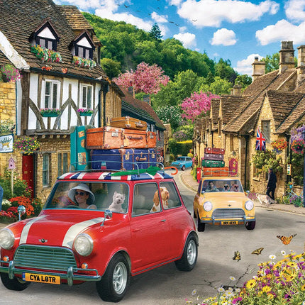 Traveling Mini Cooper by Leanne Katie 1000-Piece Puzzle