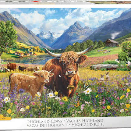 Highland Cows by Leann Kate 1000-Piece Puzzle