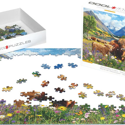 Highland Cows by Leann Kate 1000-Piece Puzzle