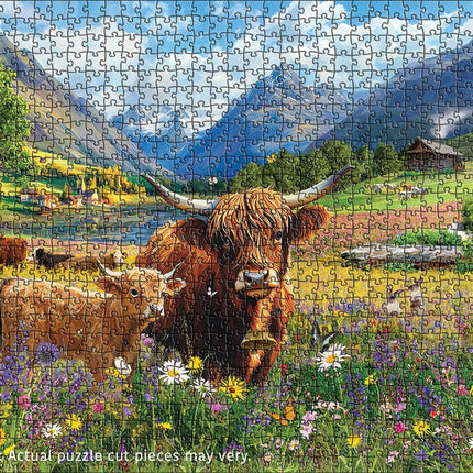 Highland Cows by Leann Kate 1000-Piece Puzzle