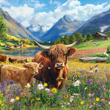 Highland Cows by Leann Kate 1000-Piece Puzzle
