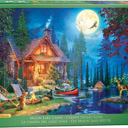 Moon Lake Cabin by Dominic Davison 1000-Piece Puzzle