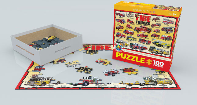 Fire Trucks 100-Piece Puzzle