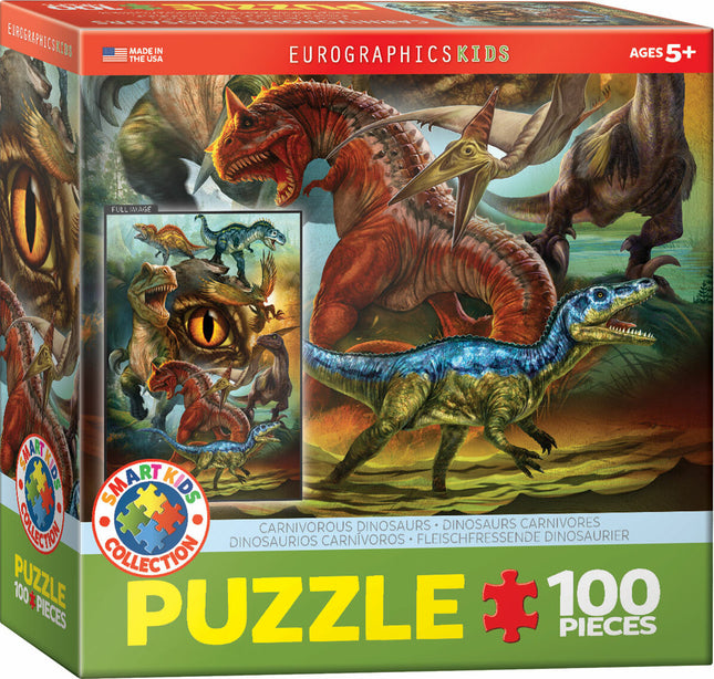 Carnivorous Dinosaurs 100-Piece Puzzle