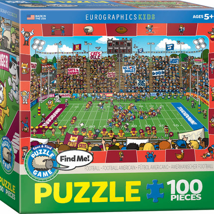 Football - Spot  and Find 100-Piece Puzzle