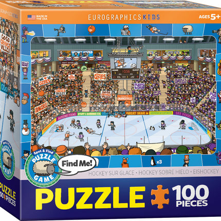 Hockey -Spot  and Find 100-Piece Puzzle