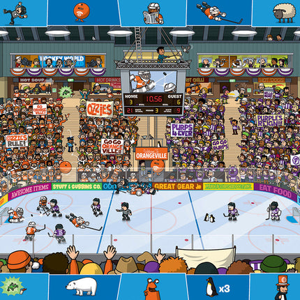 Hockey -Spot  and Find 100-Piece Puzzle