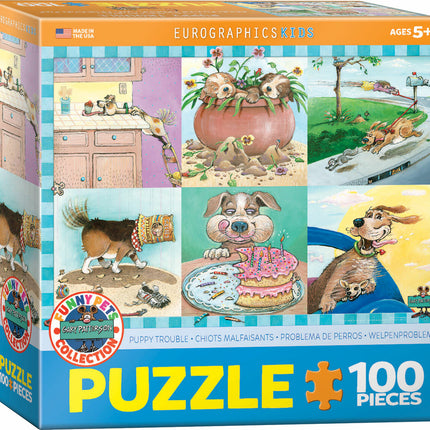 Puppy Trouble by Gary Patterson 100-Piece Puzzle