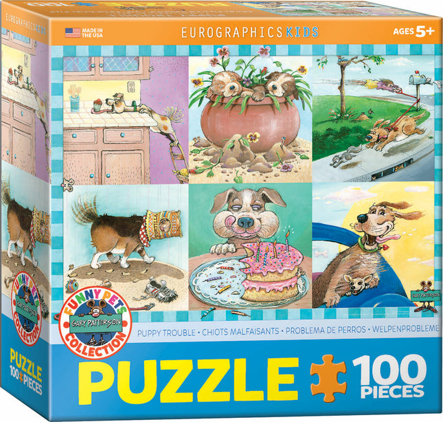 Puppy Trouble by Gary Patterson 100-Piece Puzzle
