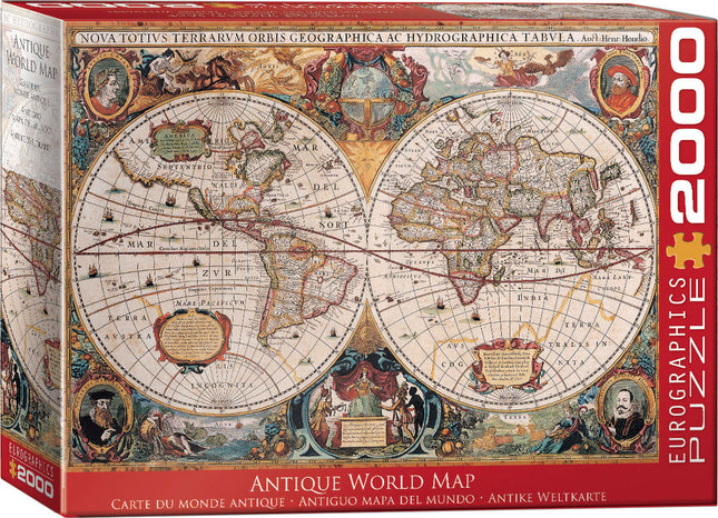 Antique World Map 2000-Piece Puzzle