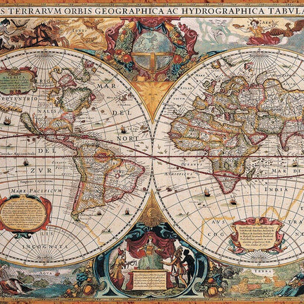 Antique World Map 2000-Piece Puzzle