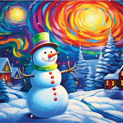 Colorful Frosty by Ray Heere 500-Piece Puzzle