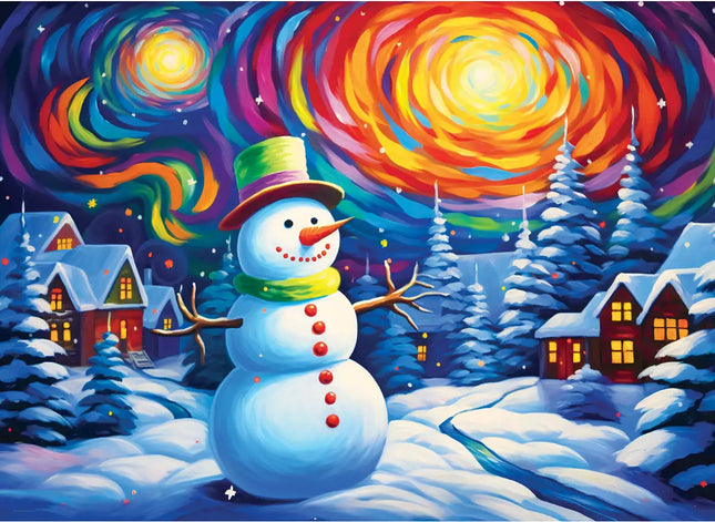 Colorful Frosty by Ray Heere 500-Piece Puzzle