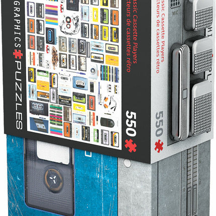 Cassette Player Shaped Tin 550-Piece Puzzle