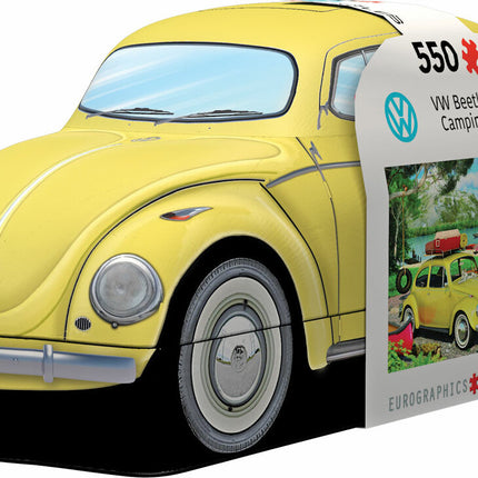 VW Beetle Camping Shaped Tin 550-Piece Puzzle