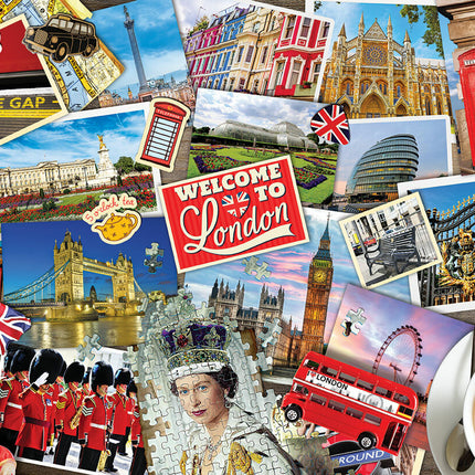 London Bus Shaped Tin with 550-Piece Puzzle