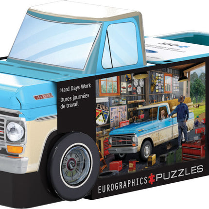 Pickup Truck Shaped Tin with 550-Piece Puzzle