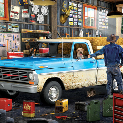 Pickup Truck Shaped Tin with 550-Piece Puzzle