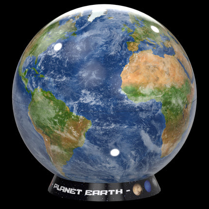 Planet Earth Round Tin with  550-Piece Puzzle Puzzle