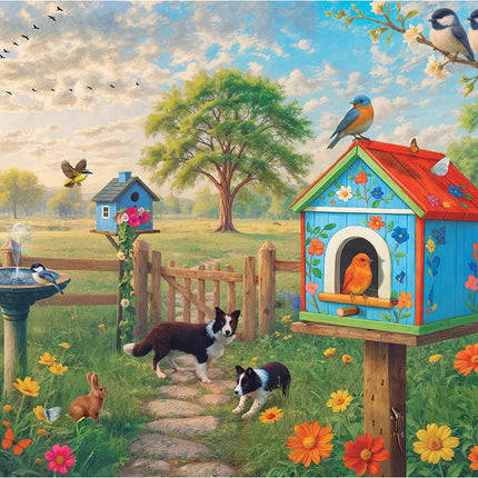 Birdhouse Shaped Tin 550-Piece Puzzle