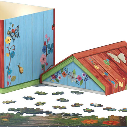 Birdhouse Shaped Tin 550-Piece Puzzle